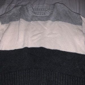american eagle color block sweater